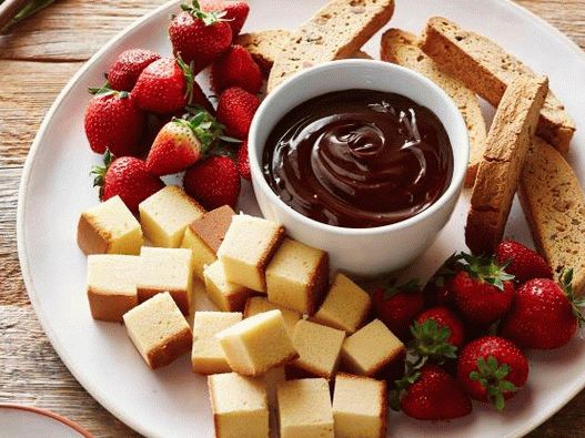 Foto fondue de chocolate en casa
