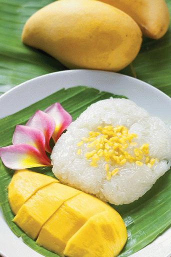 Foto dulce postre de arroz de coco pegajoso