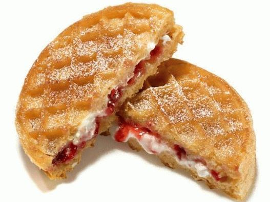 Foto dulce sándwich caliente de requesón para el desayuno