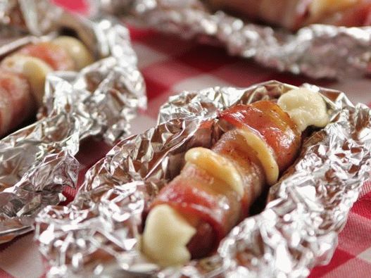 Foto de salchichas envueltas en tocino