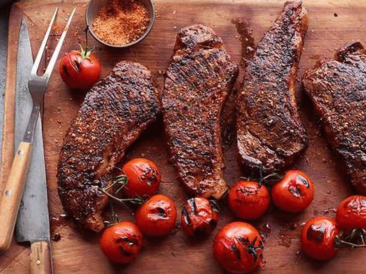 Foto de filetes de ternera con sal picante