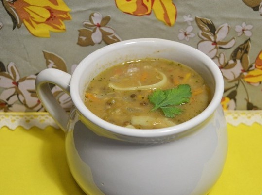 Sopa de guisantes verdes