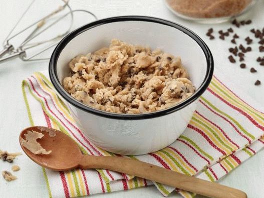 Foto de masa con chispas de chocolate