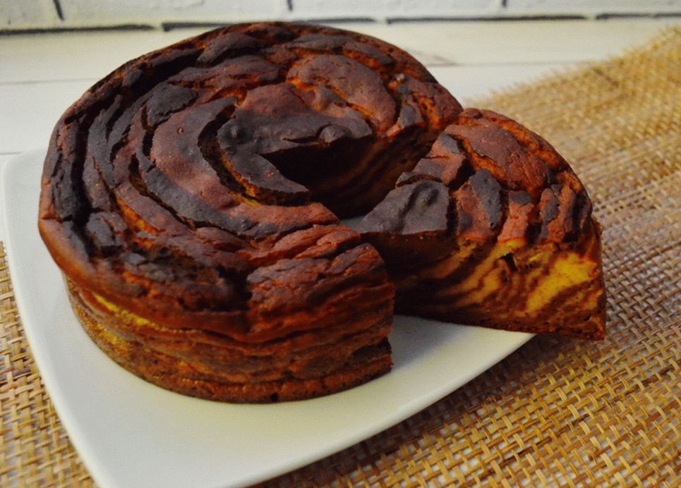 Pastel de calabaza cebra