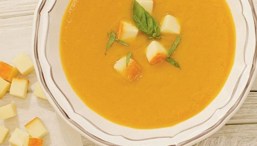 Foto puré de calabaza con queso