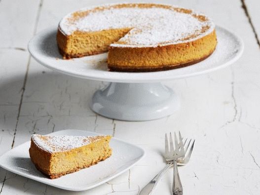 Foto de pastel de queso de calabaza y yogurt