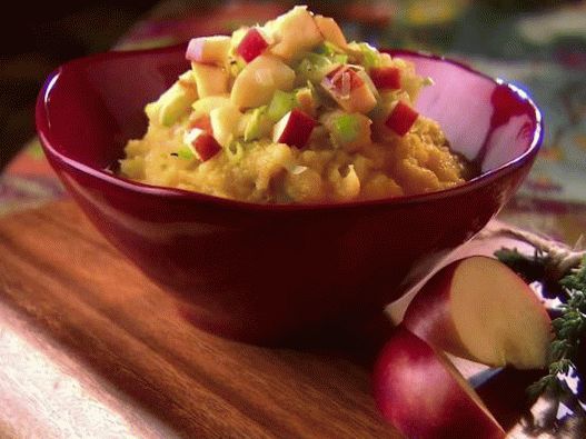 Foto de puré de calabaza con ajo al horno y tomillo