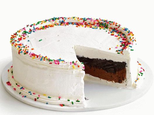 Foto Pastel de helado con relleno crujiente