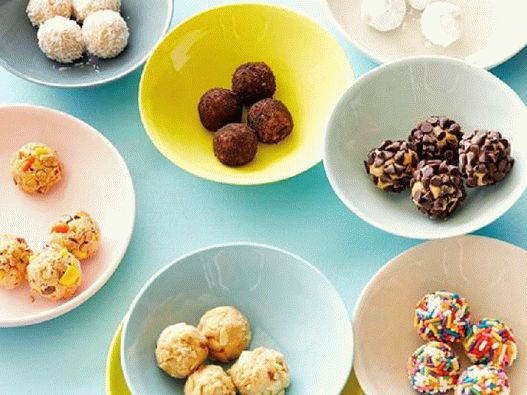 Foto trufas de mantequilla de maní