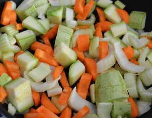 Verduras al vapor con quinua