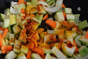 Verduras al vapor con quinua