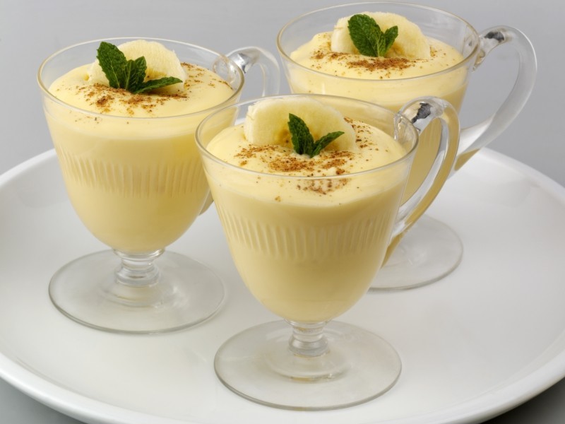 Crema de plátano cuajada