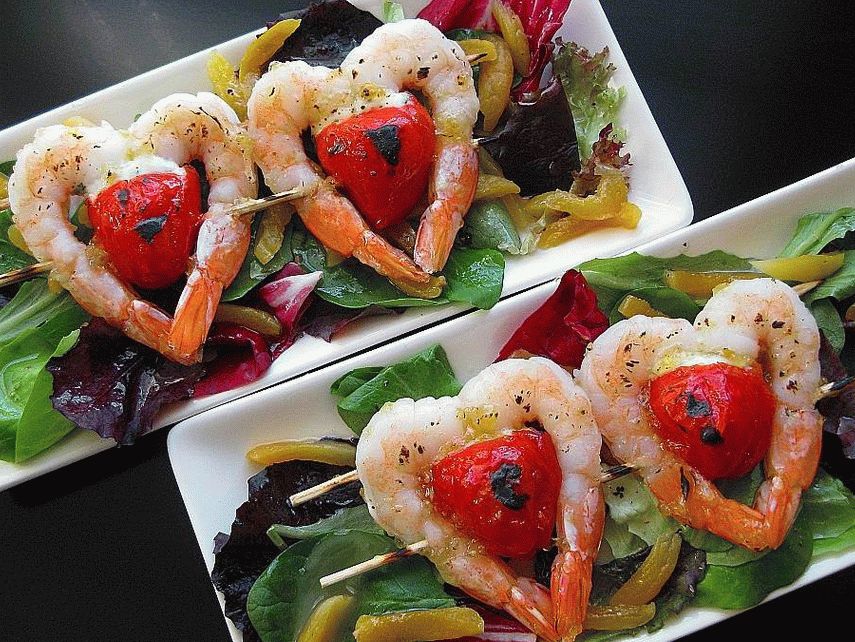 Ensalada de camarones Twin Hearts 1000