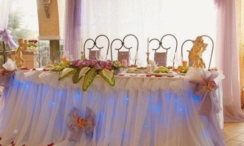 Decoración de la mesa de boda