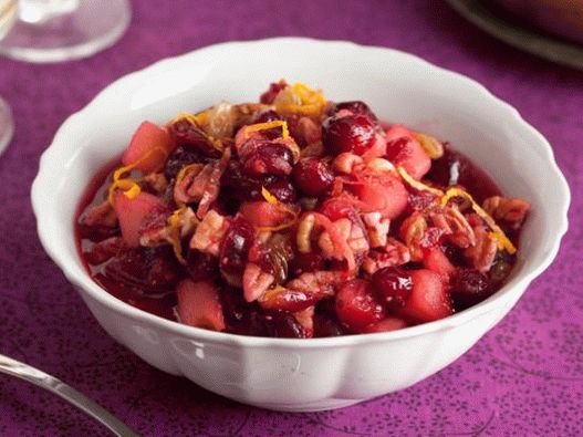 Foto Mermelada de arándano, manzana y nuez