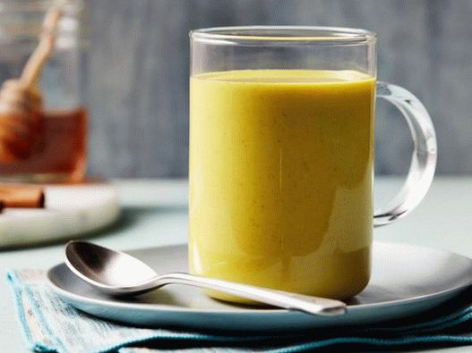 Foto del plato - Latte en leche de coco con cúrcuma