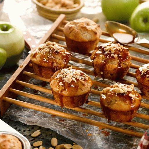 Mini muffins de manzana y vainilla en glaseado de manzana