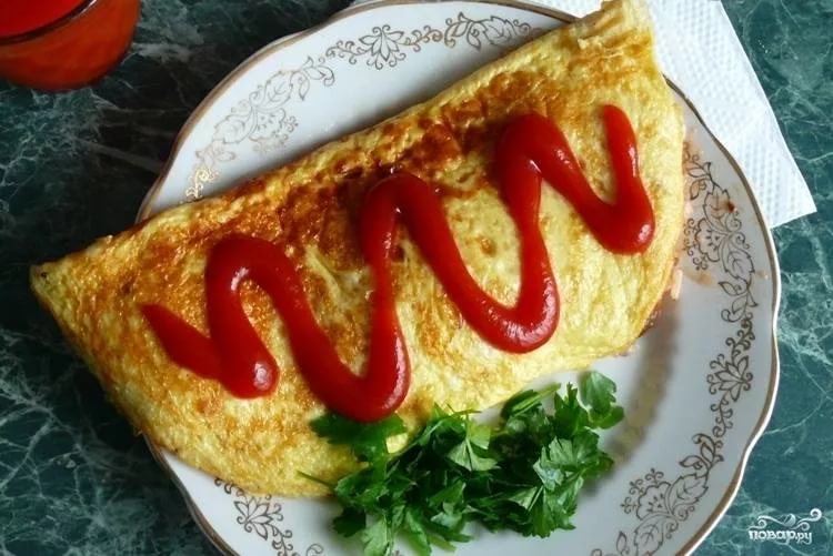 Tortilla japonesa con arroz