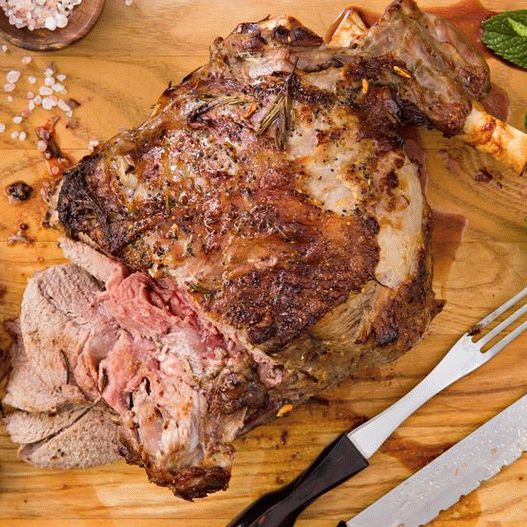 Foto pierna de cordero al horno