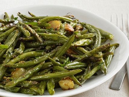 Foto judías verdes al horno con ajo