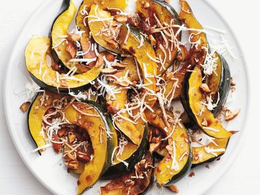 Foto de calabaza de bellota con vinagre balsámico