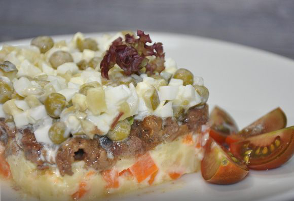 Ensalada de invierno con estofado